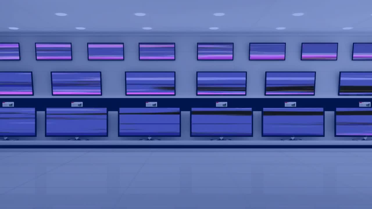 Flat screen televisions on display