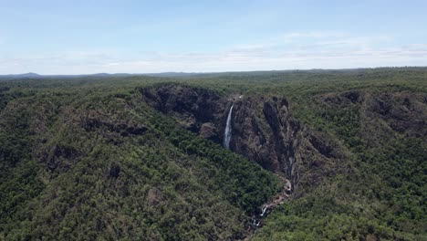 bosque del parque nacional girringun y notables cataratas wallaman durante el día en el norte de qld, australia