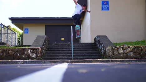 skateboarding tricks on a rail