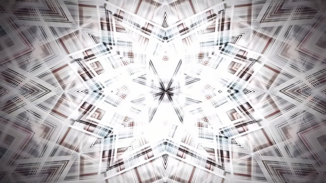Abstract Kaleidoscopic Geometric Star Pattern