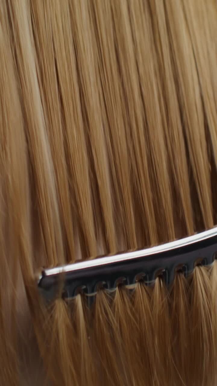 Woman's hair being combed