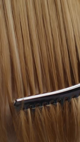 woman's hair being combed