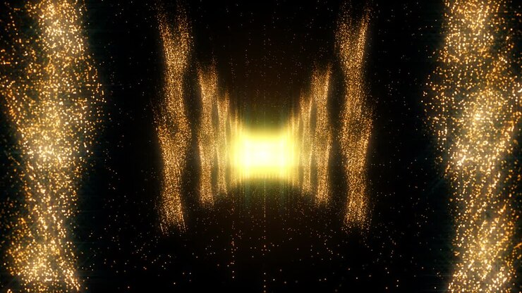 Sfondo in loop con particelle d'oro