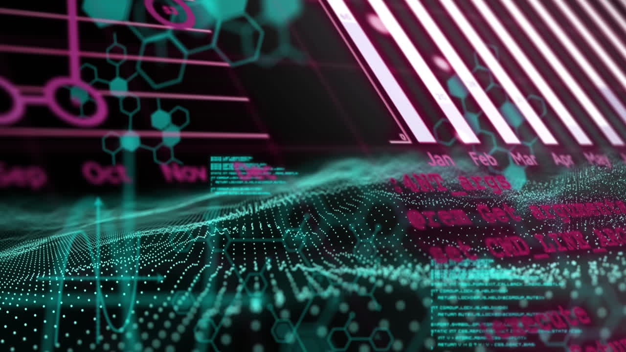 Animation of statistics and data processing