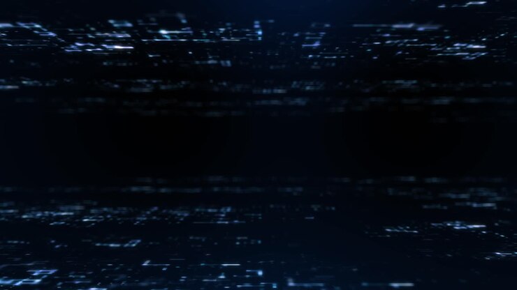 Astratto Movimento 3D Particelle di Dati Digitali Sfondo di Ciberspazio o Tecnologia, Animazione Loop Continuo 4k