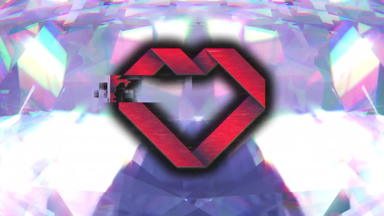 반이는 크리스탈에 대한 간섭과 함께 심장의 애니메이션