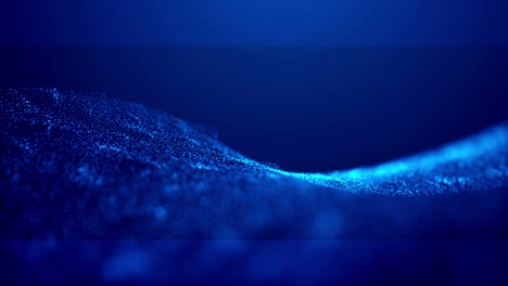 las partículas abstractas futuristas giran dinámicamente como ondas brillantes. cuadro de bucle de video 3d 4k uhd de fondo de ciencia ficción.