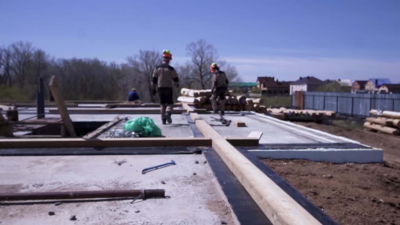sitio de construcción de la fundación de la casa