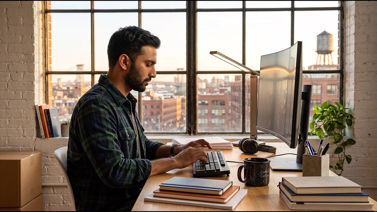 Team di supporto tecnologico che assiste un collega durante una sessione di risoluzione problemi della postazione di lavoro