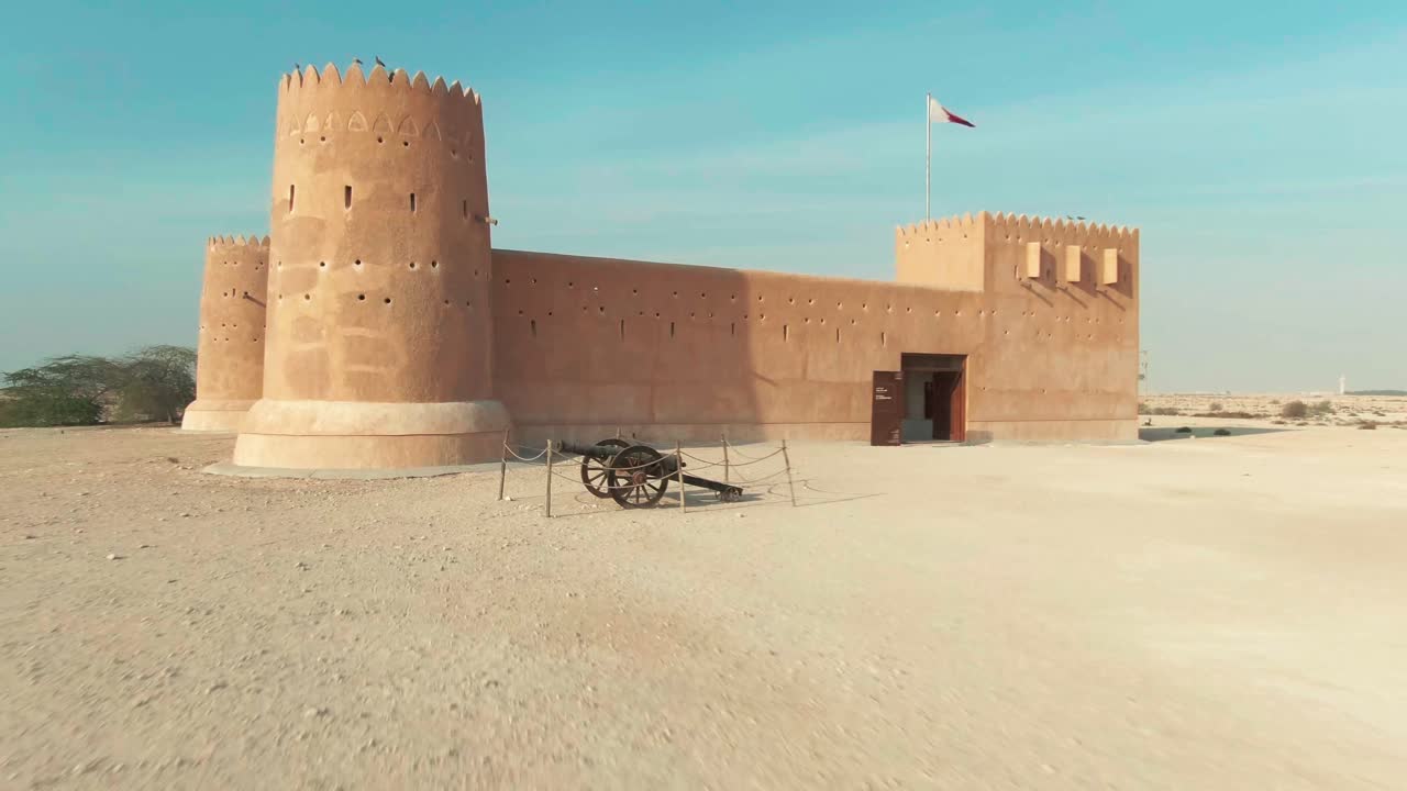 Forte Zubara nel deserto del Qatar - Ripresa con drone-7
