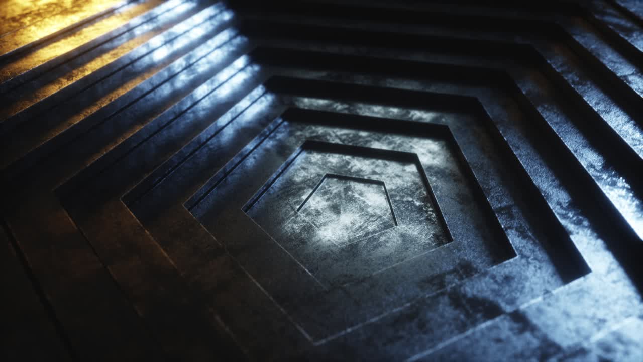 абстрактный геометрический металлический рисунок