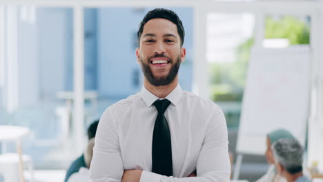 Face,-leadership-and-businessman-with-arms-crossed