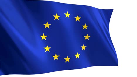 european union flag waving