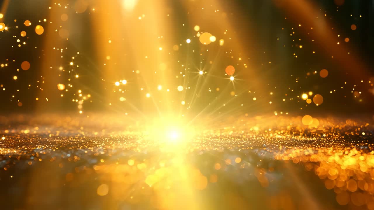 A bright yellow background with a lot of sparkles. The sparkles are scattered all over the background, creating a sense of movement and energy