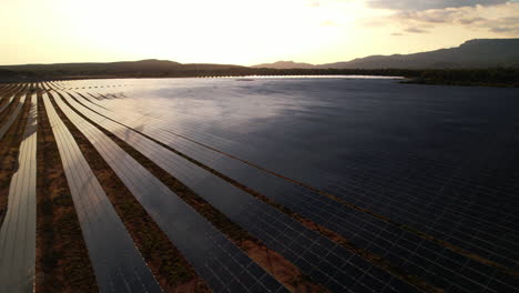 Coastal-solar-panels-in-southern-France-during-a-vibrant-sunset