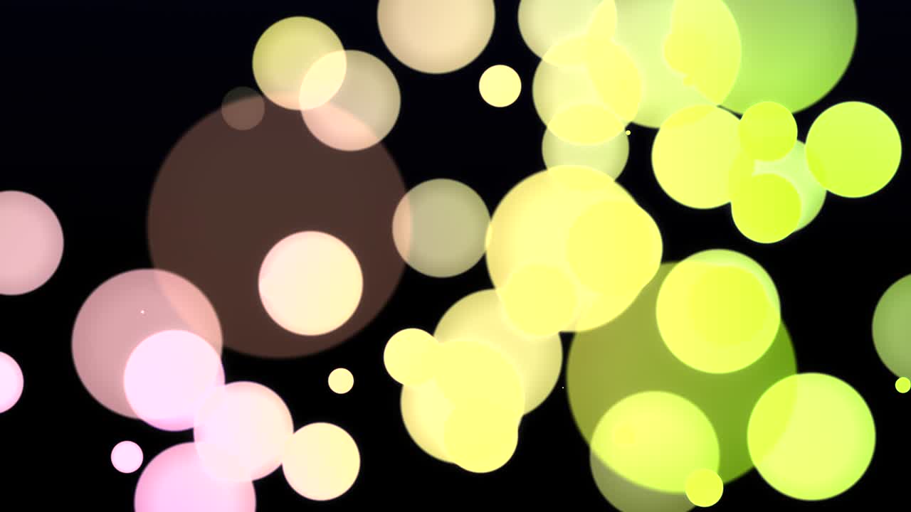Colorful animated circles particles light background 4k