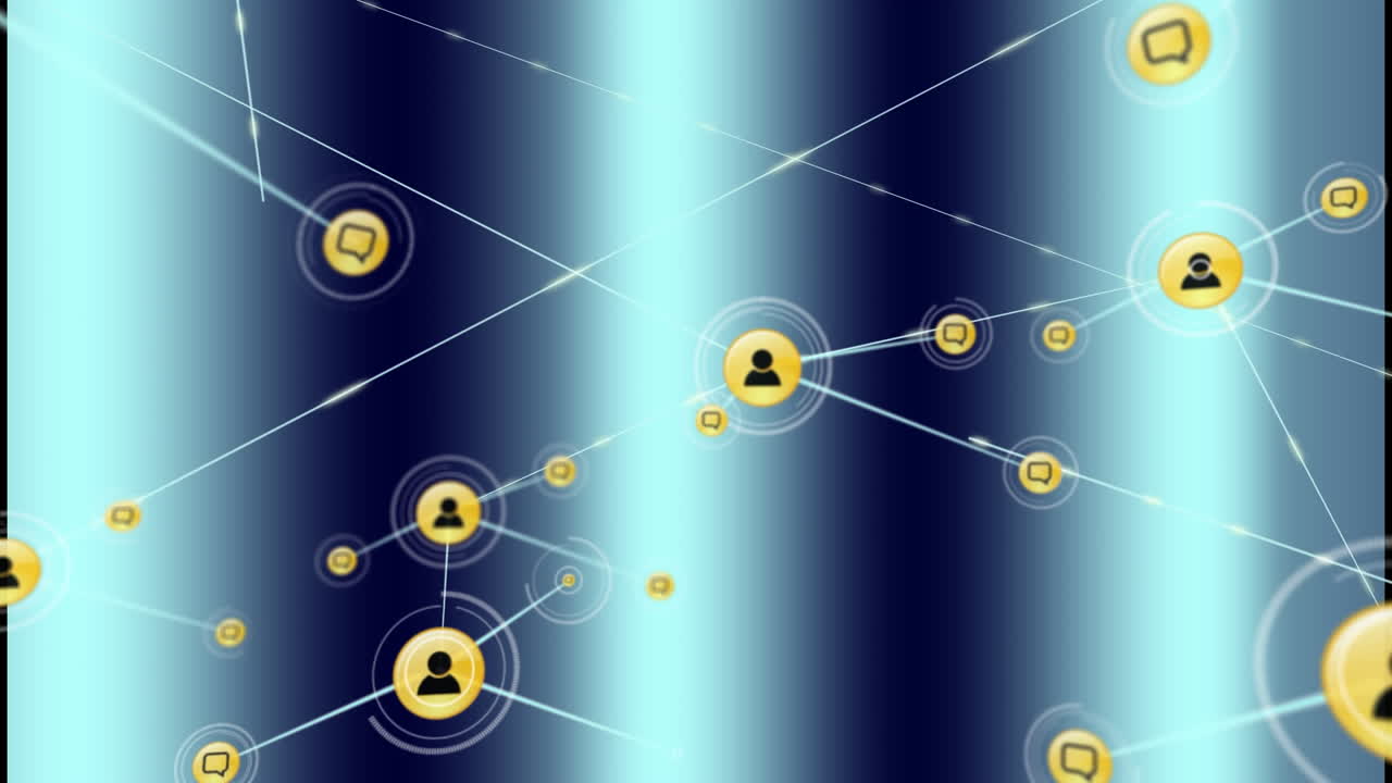 Animation of network of connections