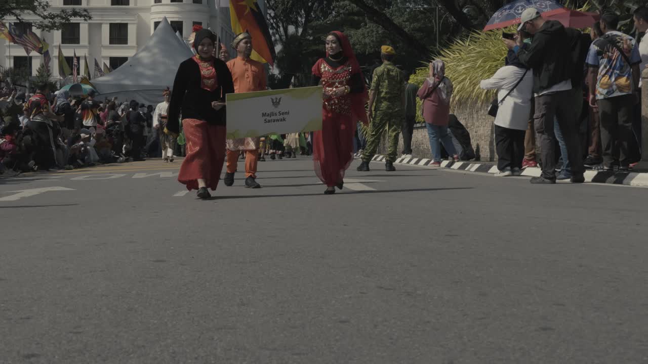Celeberation Of Sarawak Governor Birthday ,12 october 2024,was held at kuching with so many goverment agencies take part in the parade and also sarawak culture tribe with they traditional costume.