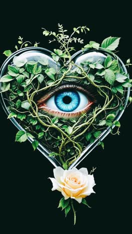 heart-shaped eye in nature