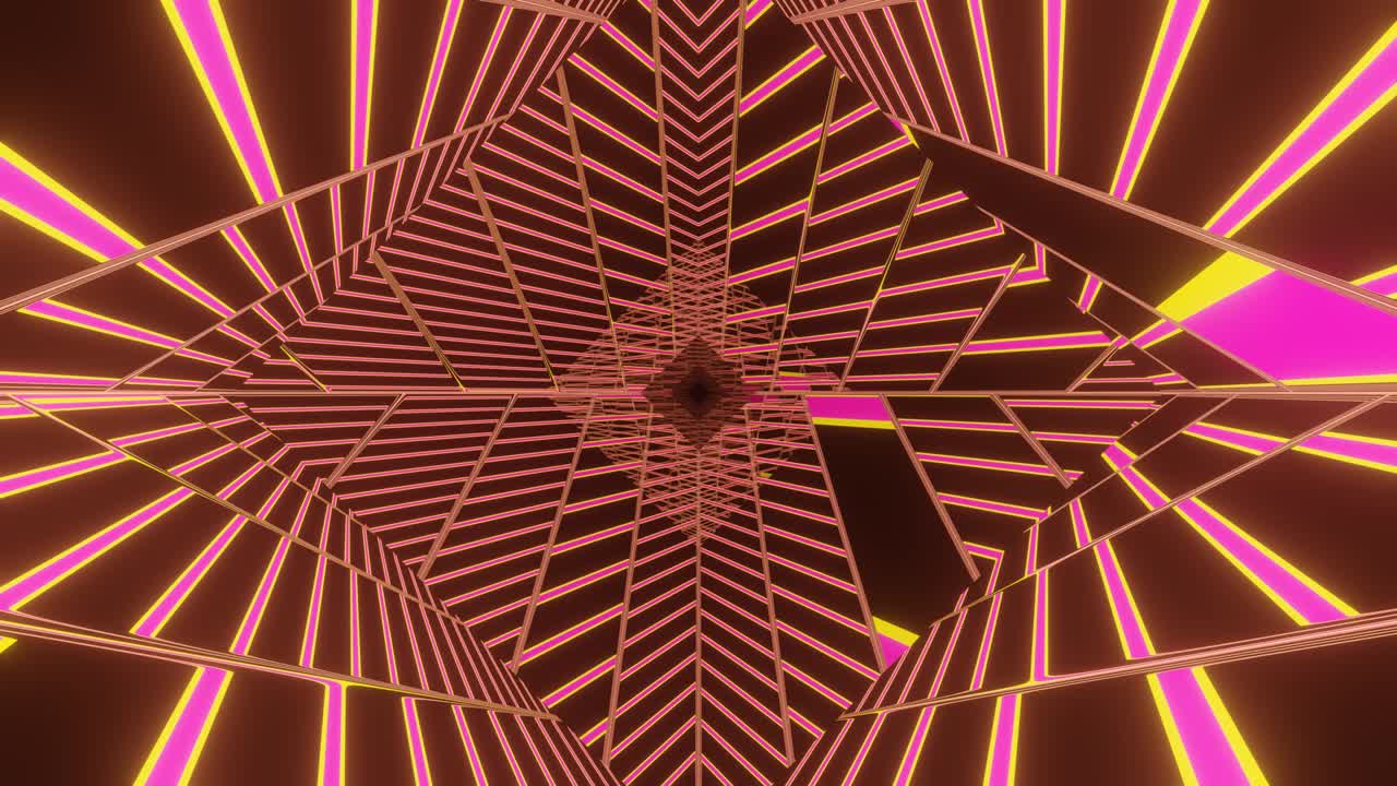 animación de video 4k de hermosa textura recta de color rosa y amarillo y gráficos de movimiento de bucle sin costuras en una estructura única.