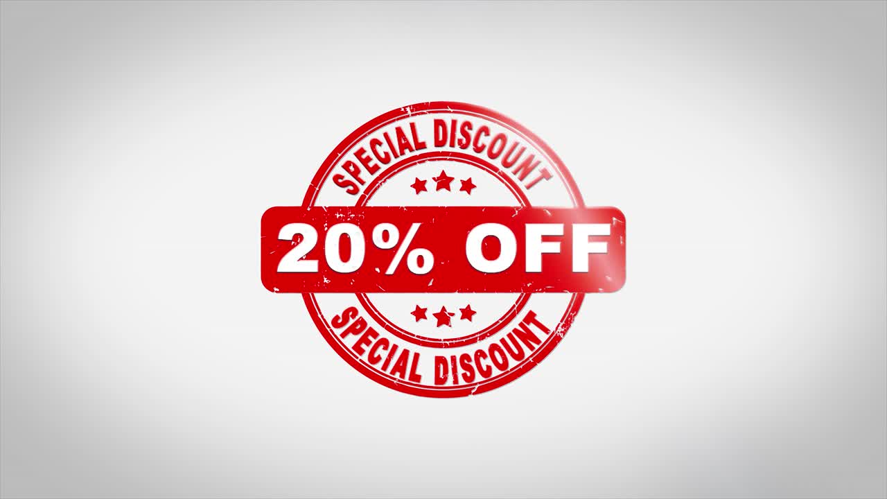 20% Off Special Discount Stamp