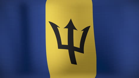 animation of moving flag of barbados waving