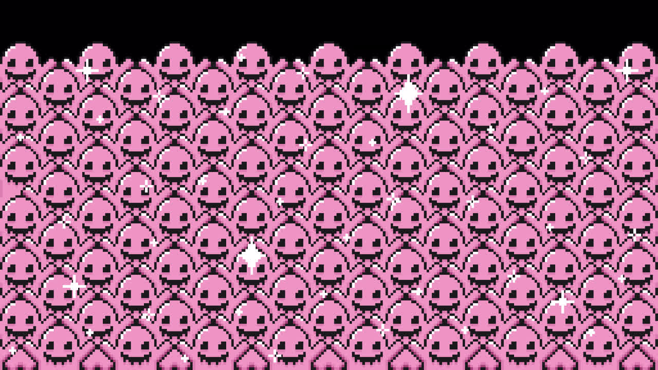 Pixel Halloween ghost Transitions. 1080p - 30 fps - Alpha Channel (3)