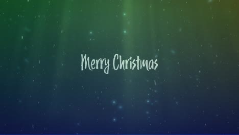 White-words-'merry-christmas'-with-blue-sparkling-fireworks-rotating-on-a-black-background