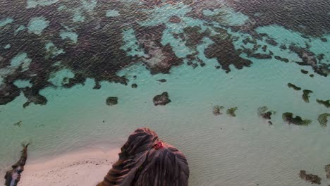 seychelles la digue sunset beach rocks aerial drone2.mp4