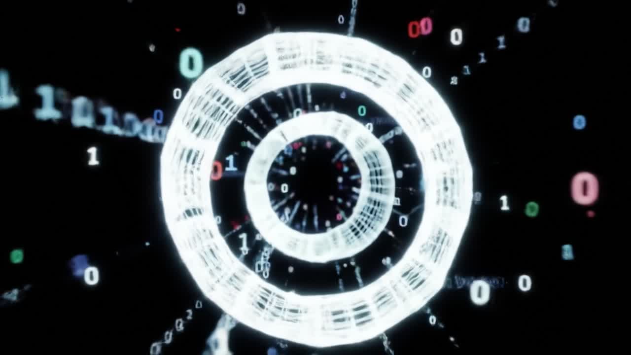 Exploring the Dynamic World of Digital Data Representation: A Journey Through Streams of Binary Code in Abstract Visuals