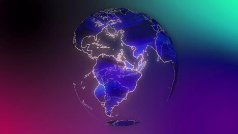 animierte digitale erdglobe dreht sich. nachrichten hintergrundtechnik erdglobe animation.
