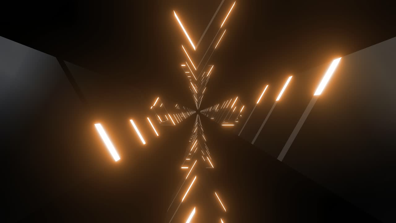 Glowing Triangle Tunnel