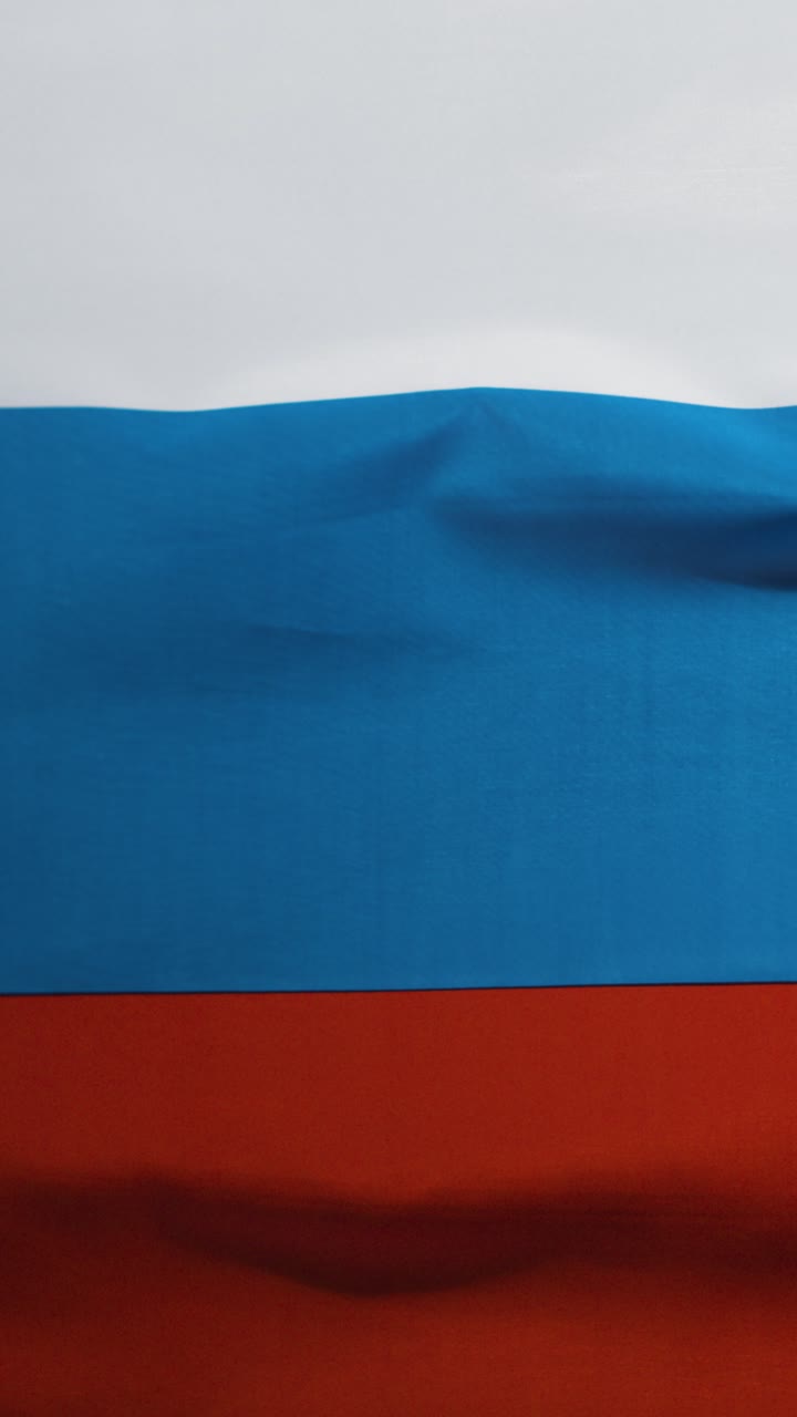 disparo vertical de la bandera rusa