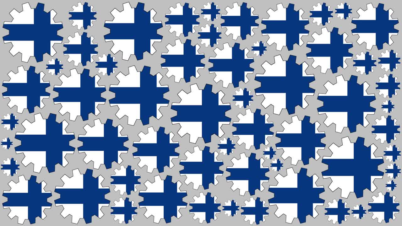 핀란드 발 기어 스피닝 배경