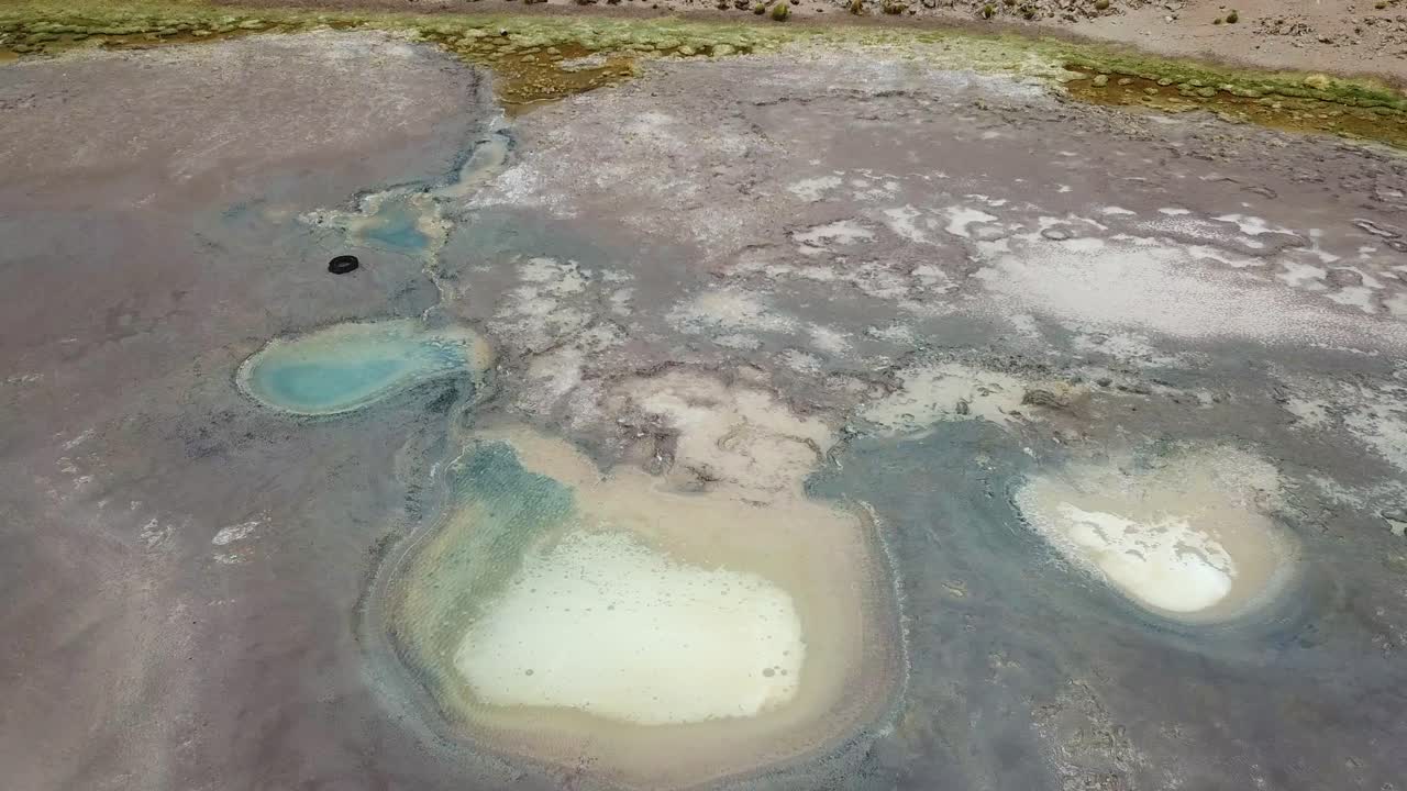 Los Flamencos National Reserve Chile, Abstract Aerial View of Salt Flat in Dry Season