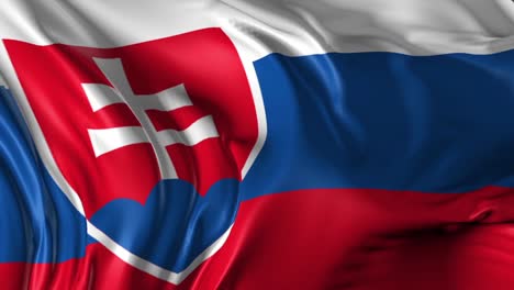 waving flag of slovakia