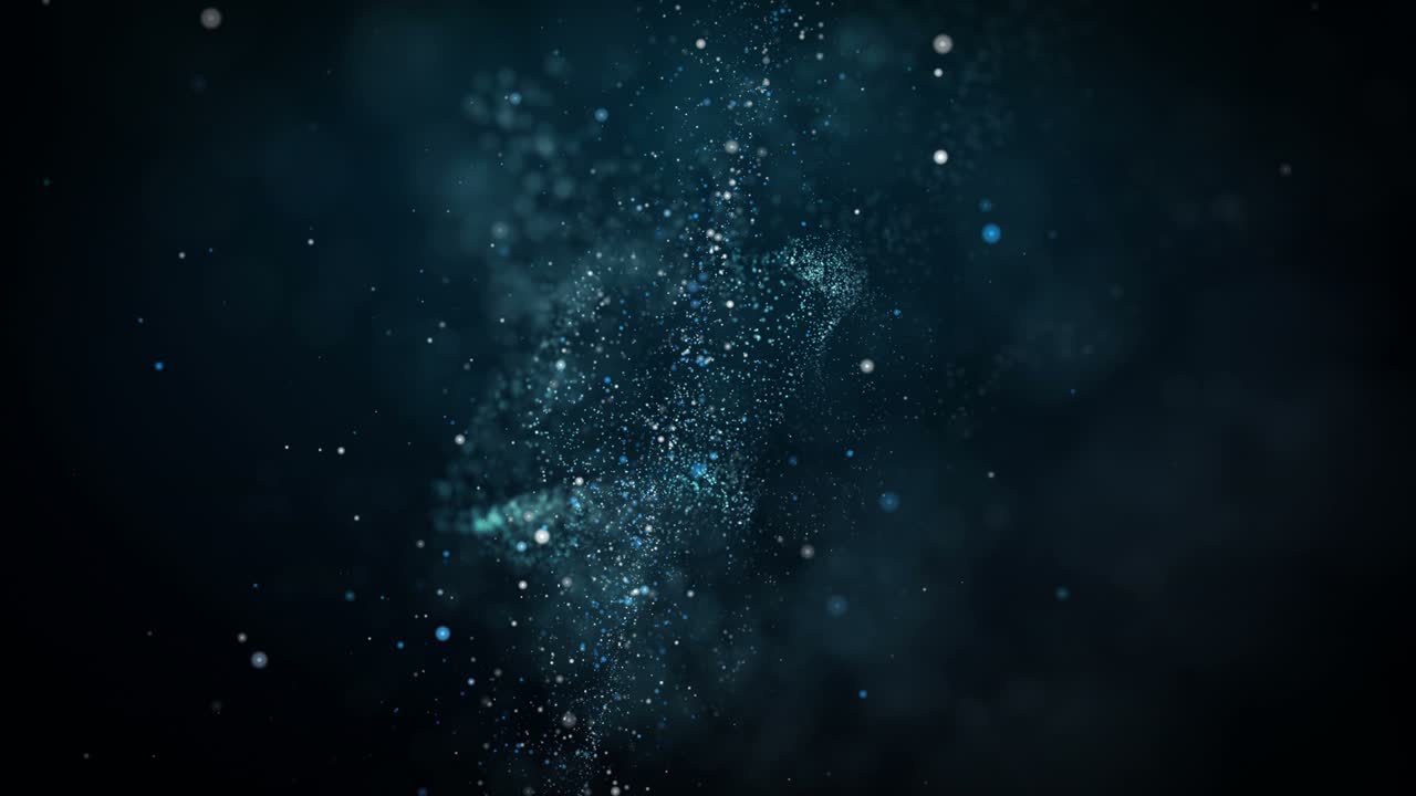 Futuristic abstract animation with glittering particles in slow motion, 4096x2304 loop 4K