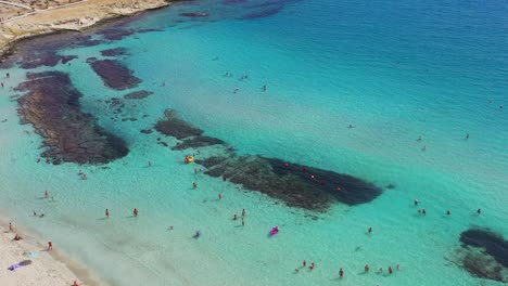 aerial shot of the ayia napa beach