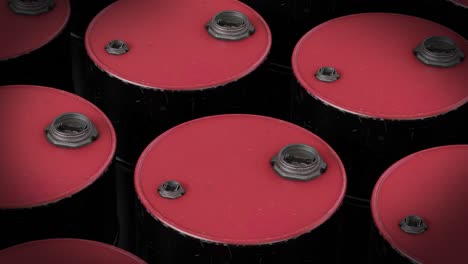 video de varios barriles rojos sobre fondo negro
