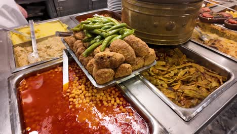 turkish buffet food display