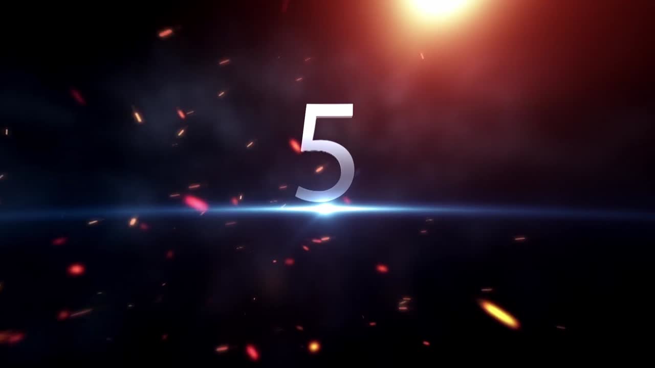 Countdown Timer with Sparkles and Lights