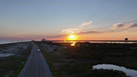 Sonnenuntergang-über-Alabama-In-Der-Nähe-Von-Gulfshores