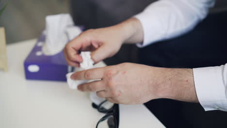 person washing hands at the office