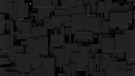 animation of grey 3d blocks revealing pulsating white squares