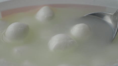 fresh mozzarella bocconcini cheese in whey