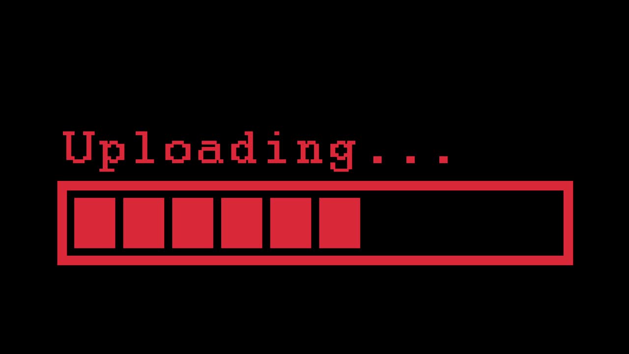 infographic loading with progress bar red