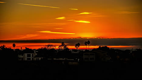 sunset timelapse over kenneth hahn viewpoint in los angeles, california, usa