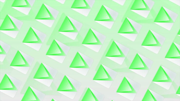 Abstract Green and White Triangle Pattern Background