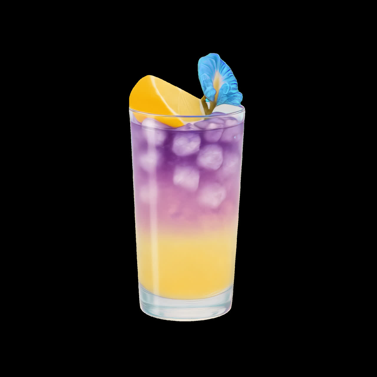 Vibrant refreshing floral cocktail animation isolated asset ...