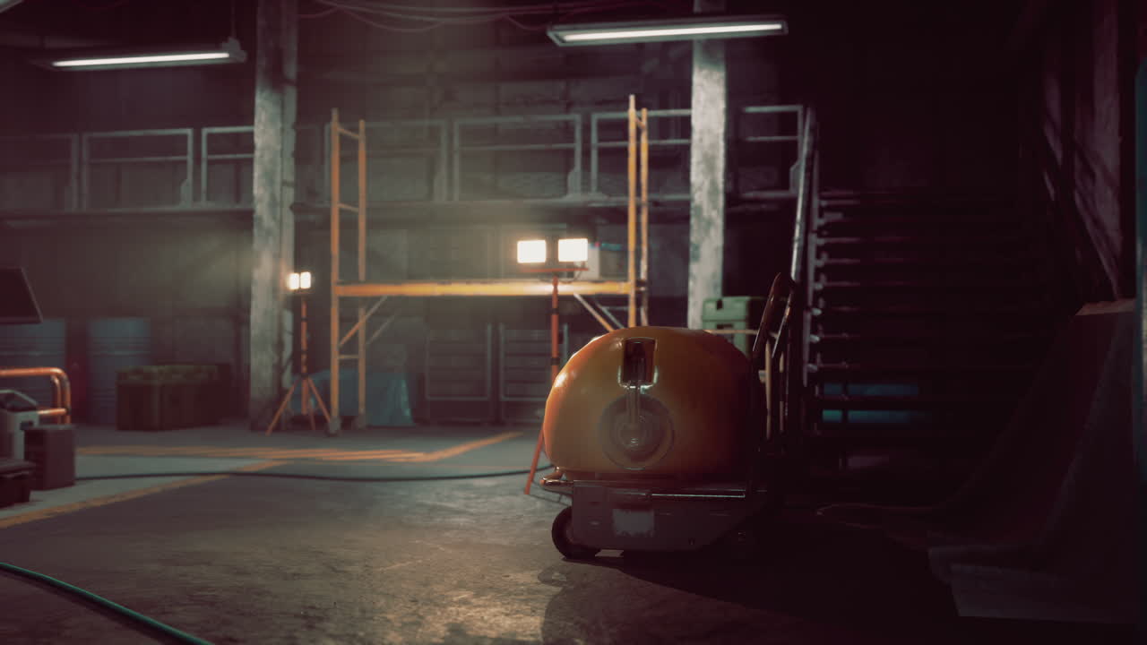 explorando un almacén abandonado: un espacio oscuro y arenoso